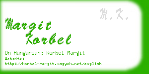 margit korbel business card